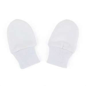 Petite & Mars Smoothie újszülött kesztyűk, fehér, 0+ hónapos, puha és biztonságos a baba érzékeny bőréhez - Petite&Mars