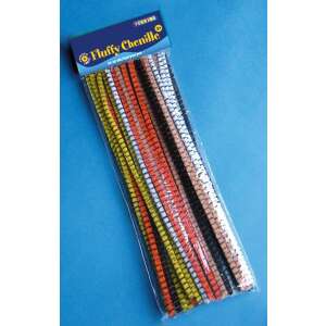 50 darabos csíkos zseníliaszál csomag, Playbox márka, puha zseníliaszálak kézműveskedéshez - Playbox