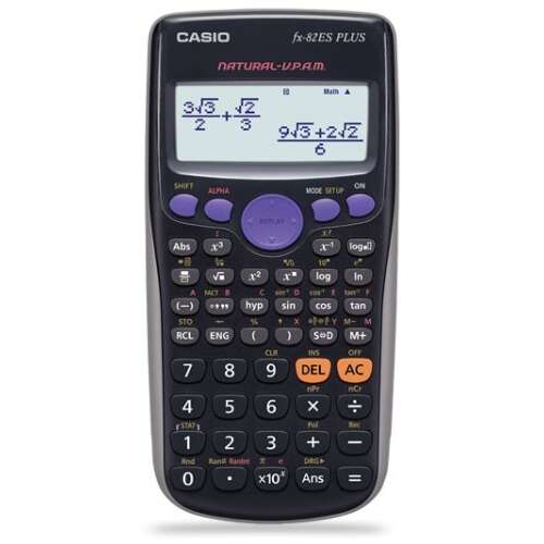 Calculator ştiinţific Casio fx-82ES Plus, negru cu butoane violet