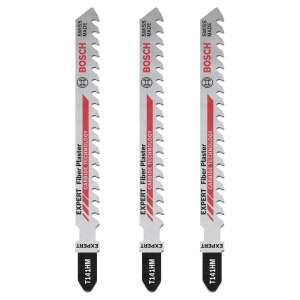 Bosch EXPERT Fiber Plaster T141HM Sägeblätter, Hartmetall-Technologie, zum Schneiden von Fasergips, Betonplatten, Trockenbau - Sägeblätter für Handsägen