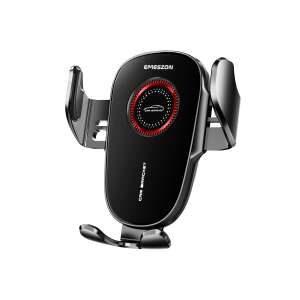 Emeszon® car phone holder, Piano Black 9, black, 360 degree rotation, automatic release, air vent mount - Car Phone Holder