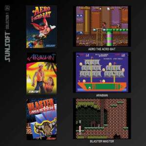 Kazieta Evercade Sunsoft Collection 1, 6 hier, retro hry, koláž - Konzolové a PC hry