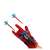 KidMania® Spiderman web shooter gloves set with suction cups for kids, two suction cups flying in the air, one glove with launcher and suction cup