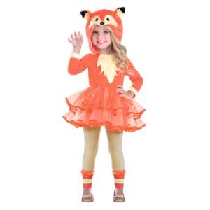 KidMania® Fox Costume for Girls, 8-10 years, 134 cm - Costume for Kid