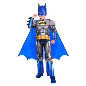Batman Brave & Bold costume for kids, size 3-4 years, 104 cm, blue and grey jumpsuit with cape and mask - DC