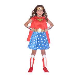 Wonder Woman jelmez lányoknak, 8-10 éves korig, 134 cm-es méretben - DC