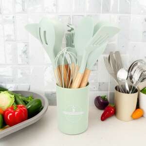 Szilikon Konyhai Eszközök Szett - Menta - 12 részes