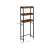 VASAGLE over-the-toilet bathroom storage shelf with 3 shelves, rustic brown, dimensions