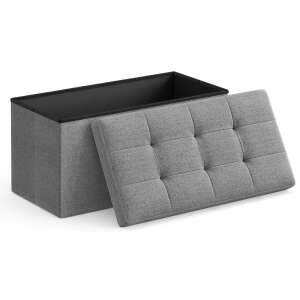 SONGMICS Tárolópados Szék - 80L, 300kg, Szürke