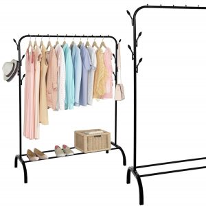 Clothing rack with clothes, shoes, and accessories - Clothing Rack