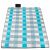 Picnic or beach blanket with insulating sheet and handle, 150x200cm, blue grey 102718105