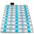 Picnic or beach blanket with insulating sheet and handle, 150x200cm, blue grey 102718105