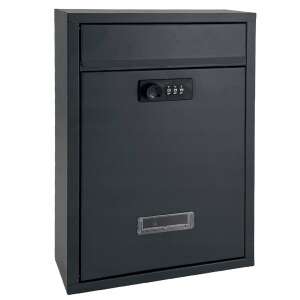 Тъмно сива външна пощенска кутия с кодов заключващ механизъм, за монтаж на стена или ограда - Пощенска кутия, Градинска количка, Градинско барбекю, фурна, Градинска къща и Торове