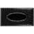 Top view of black faux leather tissue box holder with tissue opening