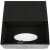 Inside view of black faux leather tissue box holder with hidden camera