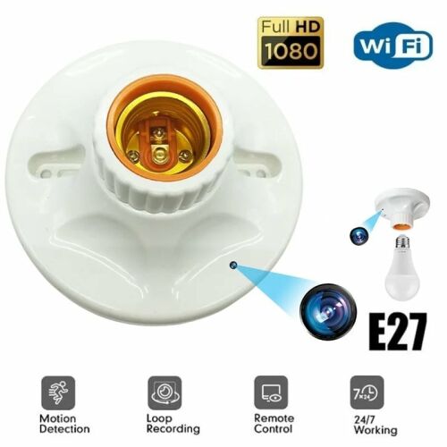 Camera Spion in Dulie bec E27 iUni SB1, Wi-Fi, 8GB, Full HD, Senzor miscare, Prindere tavan/perete