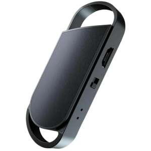 iUni SK008 Рекордер на глас с ключодържател, черен, 8GB, 18 часа запис, MP3 плейър - Ключодържател