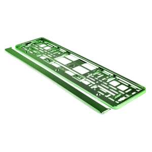 Green license plate frame, EALMEU, premium, durable, plastic, car accessory - EALMEU