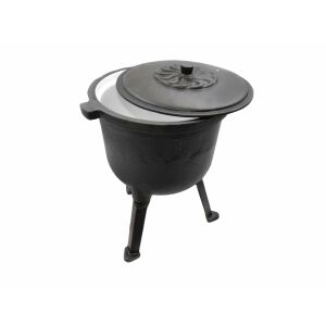 GEKO G80525 8 literes öntöttvas bogrács fedővel, 3/4 nézet - Geko