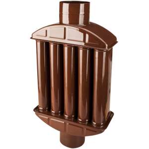 Brown Enameled Heat Recovery Radiator, ø 120 mm
