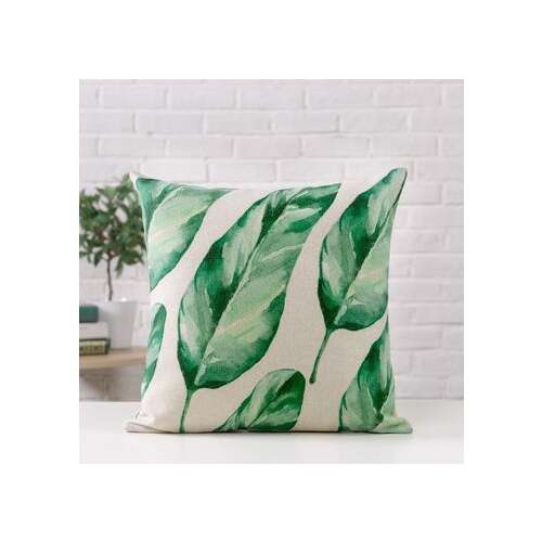 Husa de pernă decorativă boho cu model de frunze de palmier