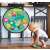 Dinosaur Park Velcro Dartboard with child playing, kids velcro dart game, dinosaur dart board, kids dart game
