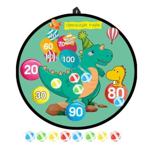 Dinosaur Park Velcro Dartboard, kids velcro dart game, dinosaur dart board, kids dart game, set of velcro darts