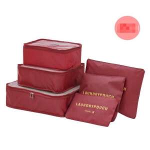 Set de 6 organizatoare de călătorie roz pal, perfect pentru a menține bagajul organizat și ordonat - Accesorii pentru valize