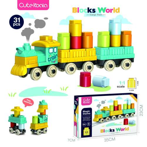 Train Building Block Set, 31 pieces