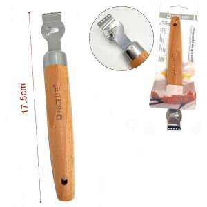 Nice Life Zester mit Holzgriff, Edelstahl, zum Zesten von Zitrusfrüchten wie Zitronen, Limetten und Grapefruits - Schälmesser