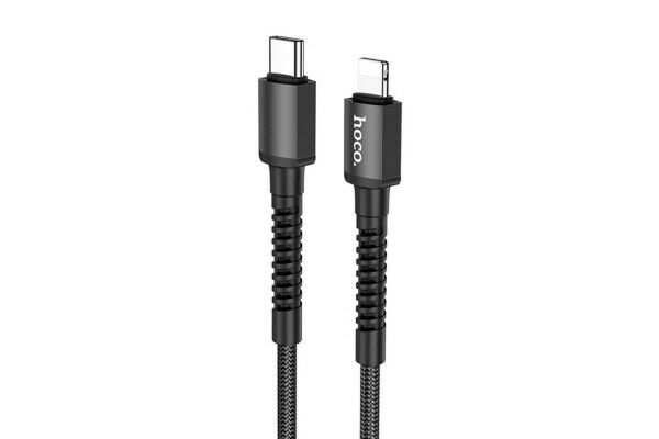 HOCO X71 SPECIAL USB TYPE-C / LIGHTNING PD CABLU 20W 1 METR NEGRU