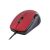 Astrum MU110 piros és fekete optikai egér, ferde nézet
