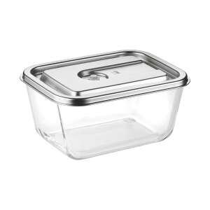 Recipient vidat Caso Germany VacuBoxx Inox XL, 2600 ml recipient din sticlă cu capac din oțel inoxidabil, pentru vidarea alimentelor, păstrarea alimentelor proaspete, compatibil cu cuptorul cu microunde/congelator, se poate spăla în mașina de spălat vase, rezistent la rugină - Cutii alimentare