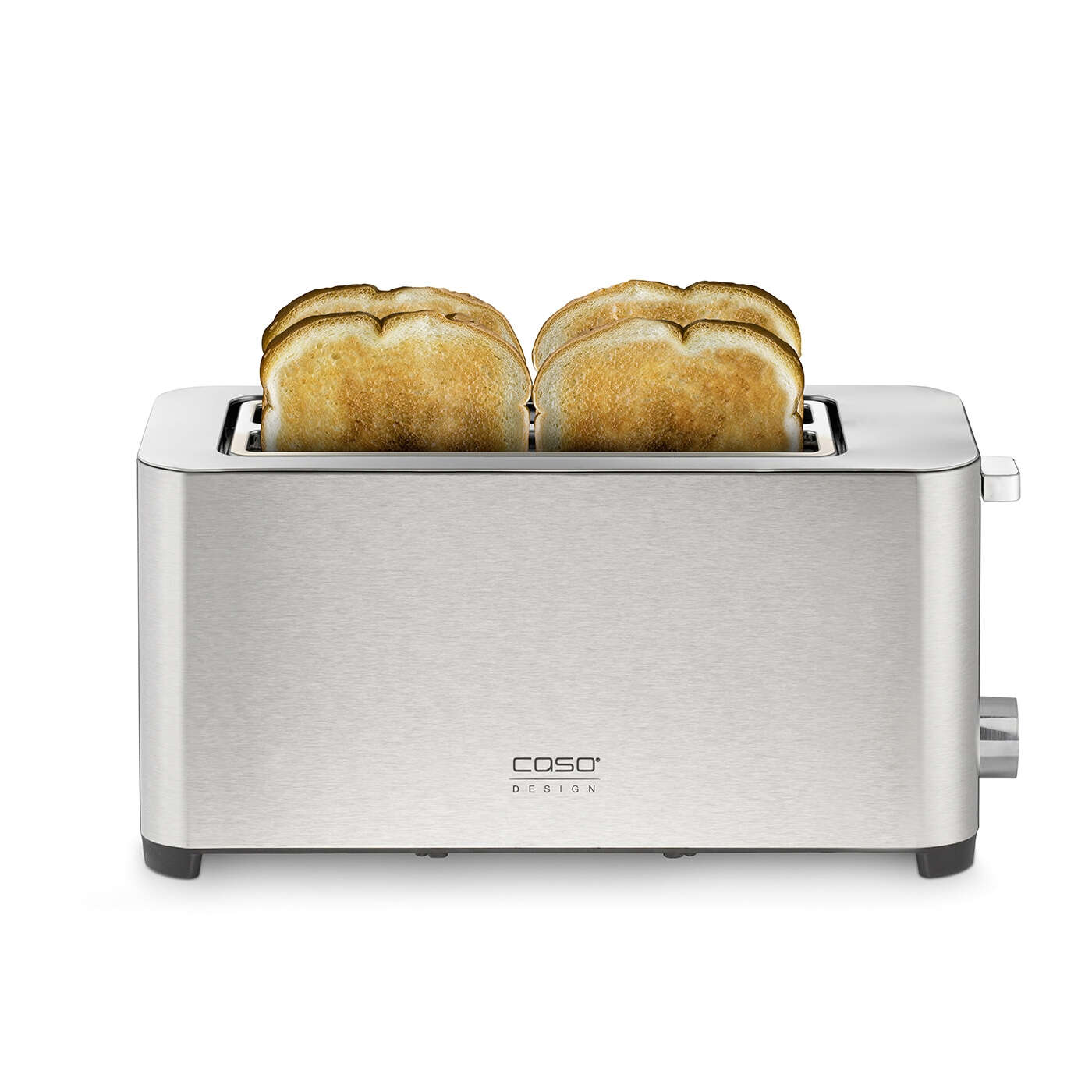 Caso Germany Classico T4 Toaster, 4 slices, 5 browning levels, 1400 W, defrost, reheat, large roll warmer, automatic shut-off, stainless steel