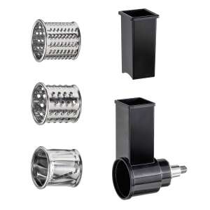 Caso Germany kitchen robot accessory set, 3 grater and slicer attachments, stainless steel - Slicing Machine