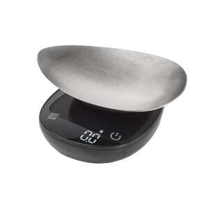 Caso Germany FinoCompact digital kitchen scale, black, with stainless steel weighing bowl, 500g capacity, 0.1g precision, touch control, LED display, Country function - Kitchen Scale