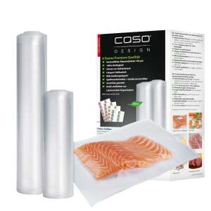 Caso Design vacuum sealer bags, 50 pack, universal vacuum packaging, reusable, tear-resistant, high temperature resistant, transparent - Caso