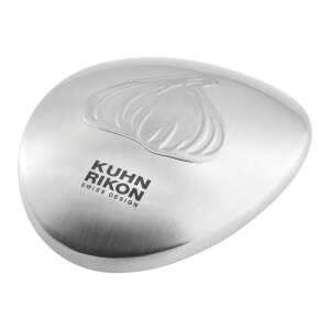 Kuhn Rikon stainless steel soap for removing odors, with a garlic design, reusable, durable, sharp-edged for nail cleaning, silver - Beauty & Health