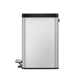 EKO Essential 20 + 9 liter rozsdamentes acél pedálos szemetes ujjlenyomat-álló felülettel, oldalnézet - Irodabútor