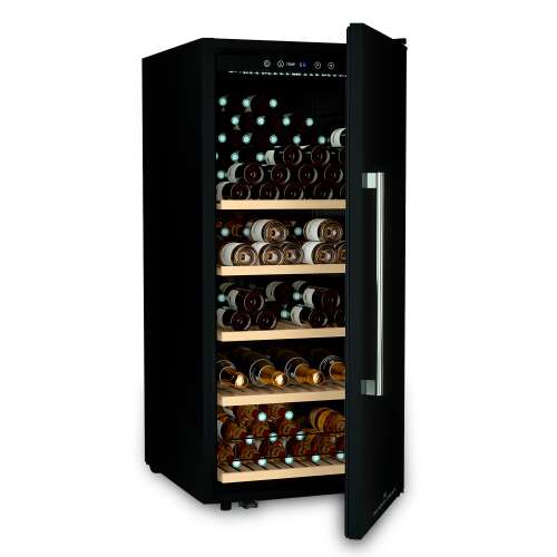 Cavist borhűtő, 140 palack, H 131,5 cm, állítható hőmérséklet 5-22C, téli funkció, megfordítható ajtó, aktív szénszűrő, kompresszor, No Frost, 5 polc, érintésvezérlés, rezgéscsillapító, LED v