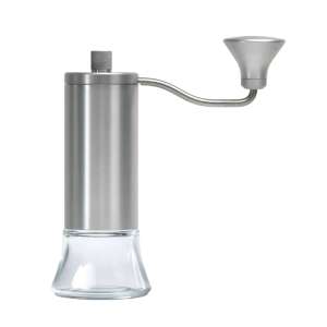 Eureka Baby Grinder kézi kávédaráló, rozsdamentes acél, 40g-os tartály, őrlési fok állítás, üvegtartály, kompakt, rozsdamentes acél - Eureka