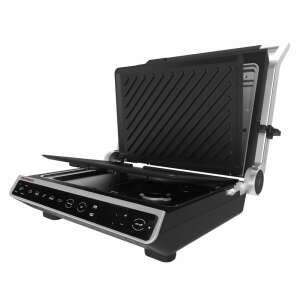 Електрически грил Gastroback Advanced Smart BBQ, отворен, показващ плочите за печене - Барбекю на маса