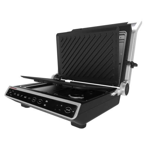 Gastroback Advanced Smart BBQ electric grill, open, showing the grilling plates