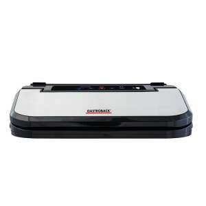 Gastroback Basic vacuum sealer, black and silver, front view - Gastroback