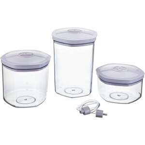 Gastroback 3-piece vacuum container set, 700ml, 1400ml, 2000ml, compatible with any vacuum sealer, freezer safe, suitable for marinating - Gastroback