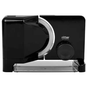 Ritter Germany Arcus 3 electric food slicer, black, angled view - Slicing Machine