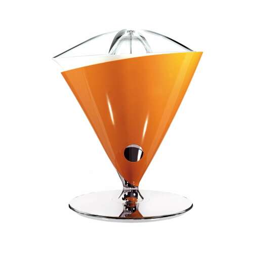 Casa Bugatti Vita Juicer, narancssárga citrusprés, elektromos gyümölcscentrifuga, konyhai készülék