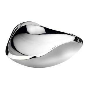 Casa Bugatti Ninnananna silver fruit bowl, stainless steel, modern design - Food storage