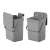 Eko Puro II Food Waste Caddy, 5 liter, grey, compost bin, kitchen waste bin, hanging bin, wall mounted, cabinet door mounted, easy to empty, with bag holder, two bins