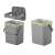 Eko Puro II Food Waste Caddy, 5 liter, grey, compost bin, kitchen waste bin, hanging bin, wall mounted, cabinet door mounted, easy to empty, with bag holder, with compost bag